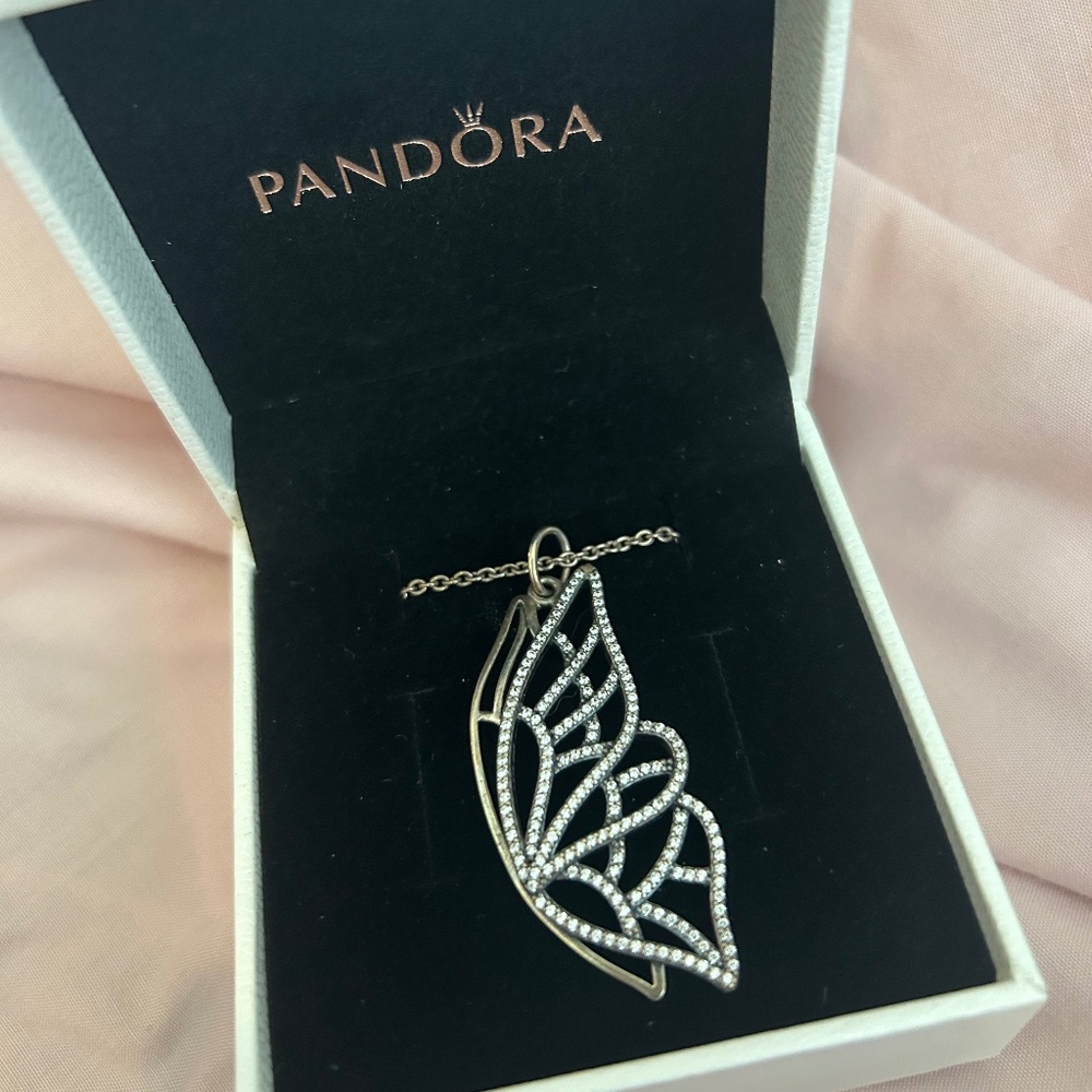 Pandora butterfly necklace